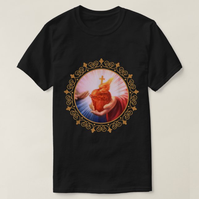 T-shirt La consécration au Sacré Coeur de Jésus Image (Design devant)