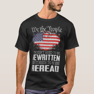 T-shirt La Constitution Américaine Du Drapeau Des Etats-Un