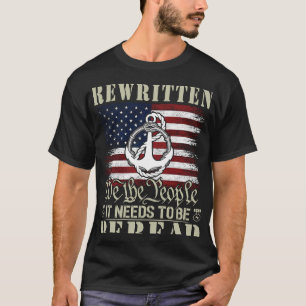 T-shirt La Constitution américaine du drapeau doit être re