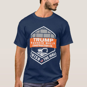 T-shirt La Construction D'Un Mur Frontalier Finit Le Mur T