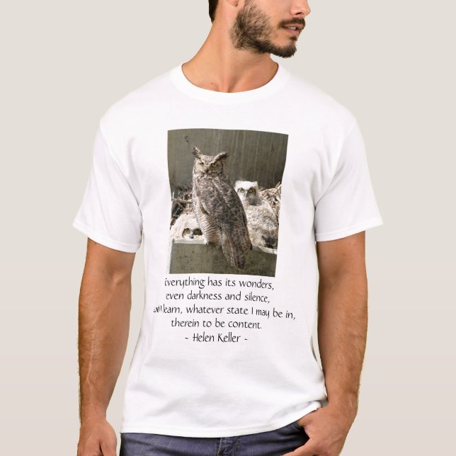 T-shirt La copie de hibou, tout a ses merveilles, même… (Devant)