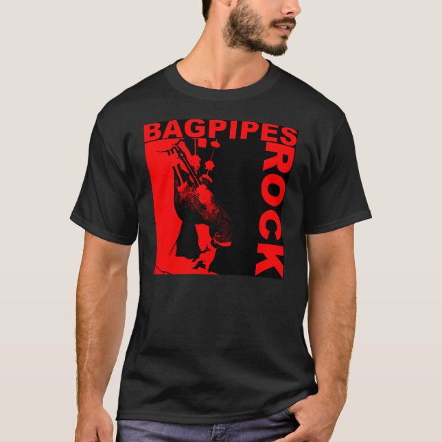 T-shirt La cornemuse bascule le tee - shirt (Devant)