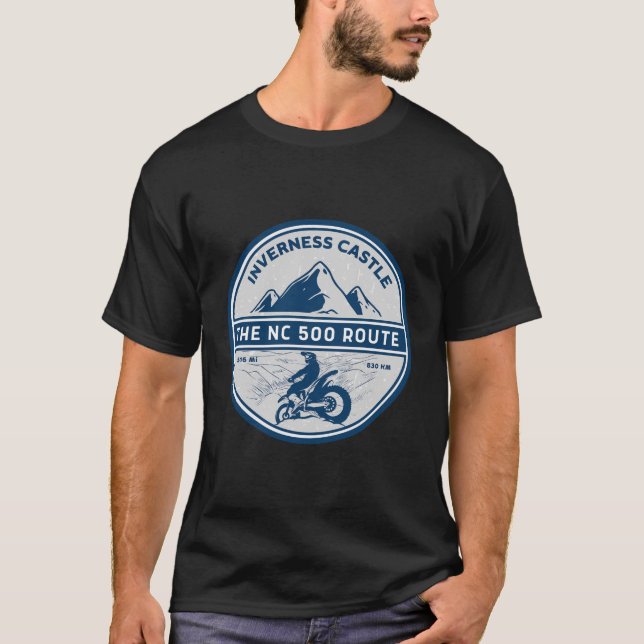 T-shirt La Côte Nord 500 sur moto nc 500 (Devant)