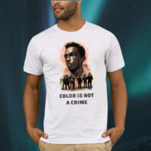 T-shirt La couleur n'est pas un crime - La sensibilisation