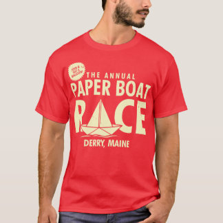 T-shirt La course annuelle des bateaux à papier drôle 80s