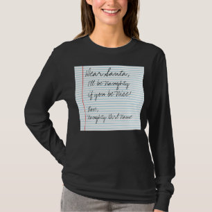 T-shirt La coutume vilaine de liste de chère lettre de