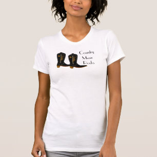 T-shirt La cow-girl de cowboy de roches de musique country