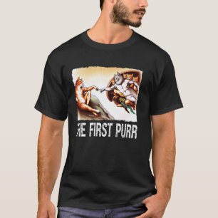 T-shirt La Création de chats First Purr Cats Peinture Paro