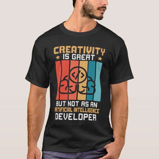 T-shirt La créativité ne se développe pas comme l'intellig (Devant)