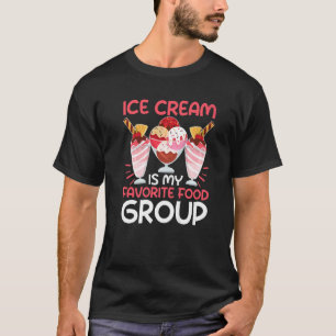 T-shirt La Crème De Glace Est Mon Groupe Alimentaire Préfé