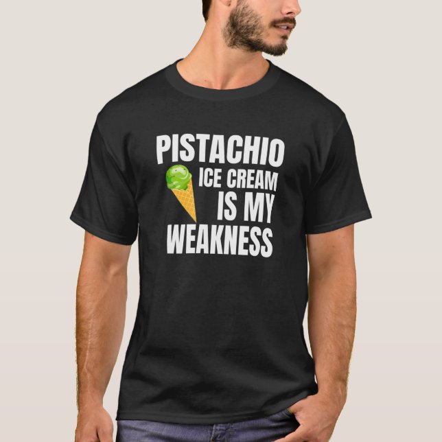 T-shirt La Crème De Glace Pistachio Est Ma Faiblesse (Devant)