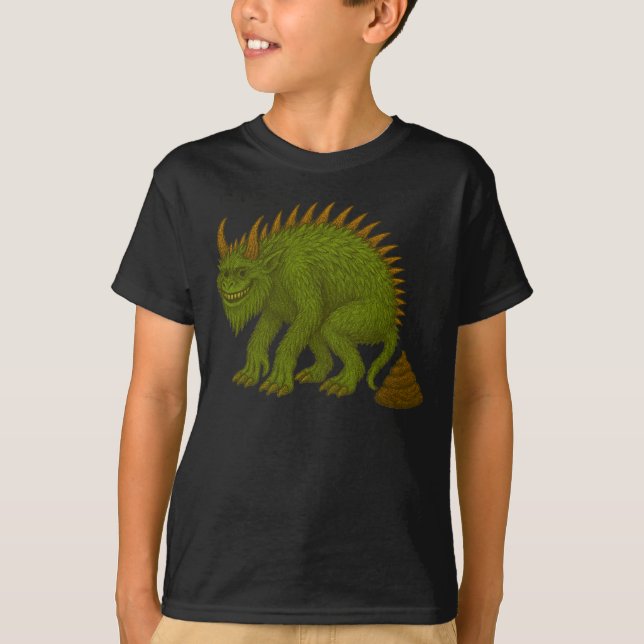 T-shirt La crise matinale du monstre malicieux (Devant)