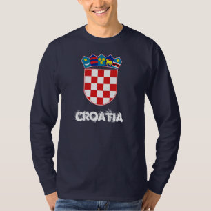 T-shirt La Croatie avec le manteau des bras