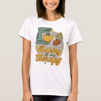 T-shirt La cuisson est ma thérapie Cupcakes Baker