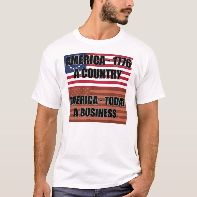 T-shirt La cupidité américaine (Devant)