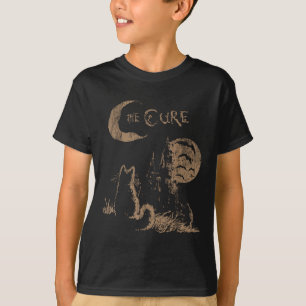 T-shirt La Cure Vintage Cat Moon Drôle L'Amoureux des chat