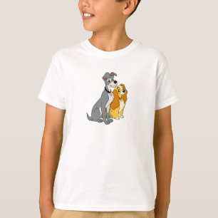 T-shirt La Dame et le Tramp se tiennent ensemble Disney