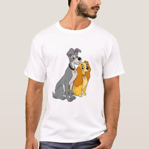 T-shirt La Dame et le Tramp se tiennent ensemble Disney