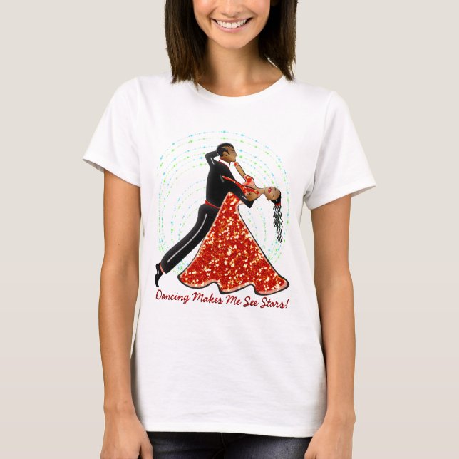 T-shirt La danse m'incite à voir des étoiles ! (Spaghetti (Devant)
