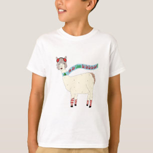 T-shirt La de lama de La de Noël fa de lama