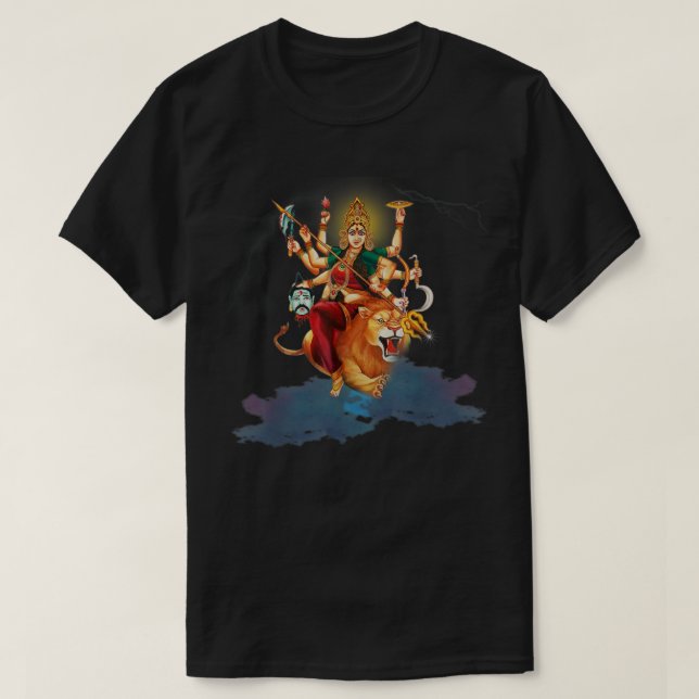 T-shirt La déesse Durga Religion hindoue Durga mata Maa Yo (Design devant)
