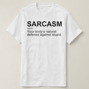 T-shirt La défense naturelle du corps de sarcasme, le Fon