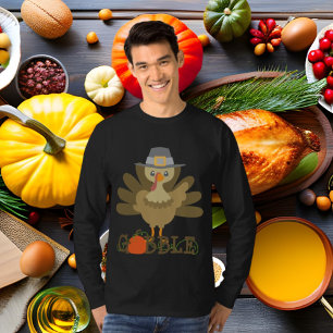 T-shirt La dinde de thanksgiving de l'amusement des hommes