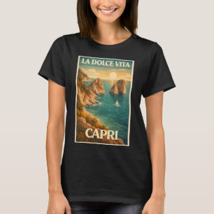 T-shirt La Dolce Vita Capri Voyages Vintage