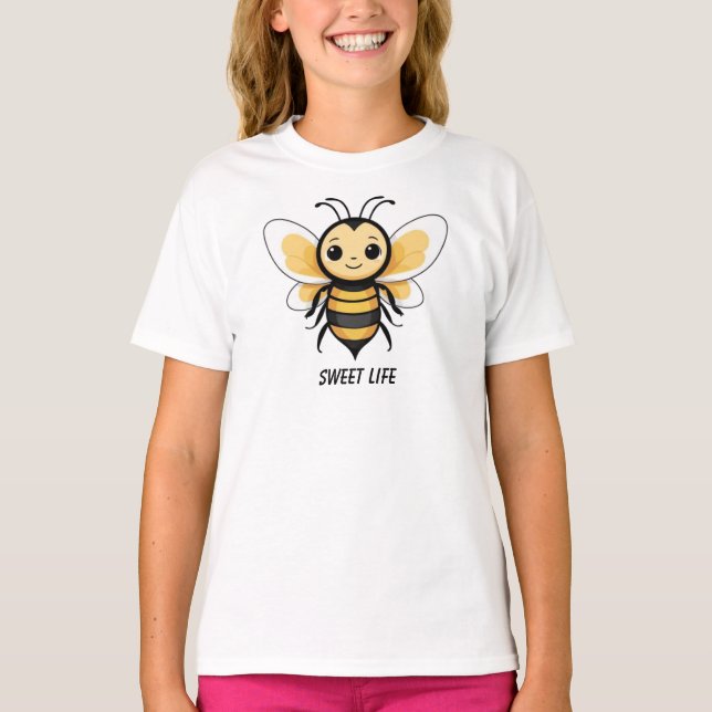 T-shirt La douce vie amusante Citation d'une abeille bourd (Devant)