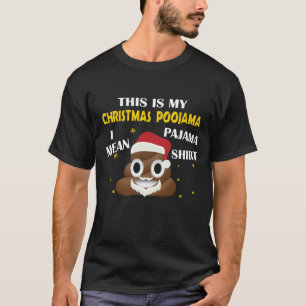 T-shirt La dunette Emoji ceci est mon Noël Poojama -