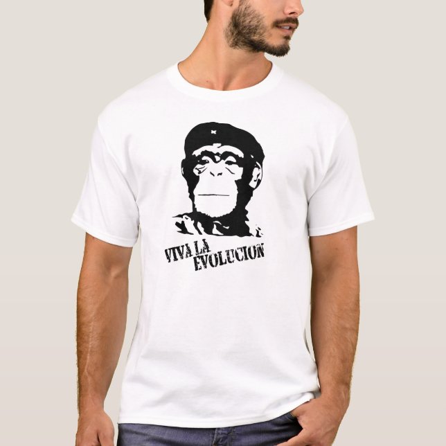 T-shirt La Evolucion - chimpanzé de vivats (Devant)