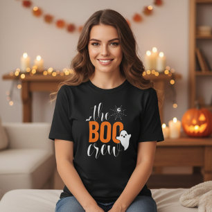 T-shirt La famille Boo Crew Orange et Black Halloween