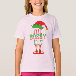 T-shirt La famille de Noël des elfes Bossy correspond au p