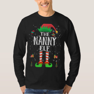 T-shirt La famille de Noël des elfes de la nounou qui corr