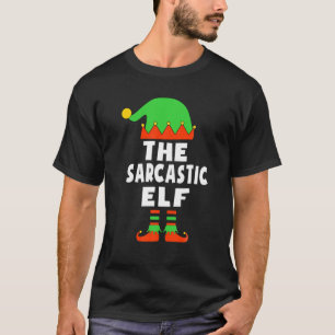 T-shirt La famille de Noël des elfes sarcastiques qui corr