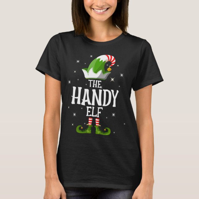 T-shirt La famille des elfes à la portée de Noël (Devant)