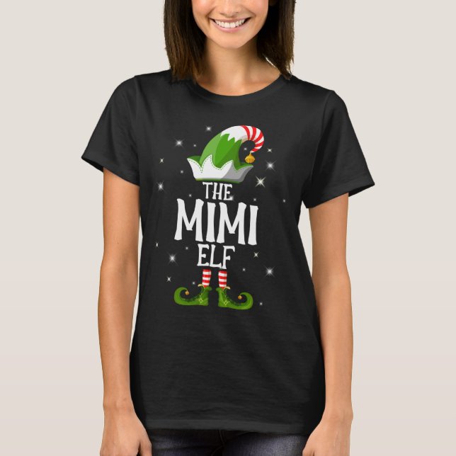 T-shirt La famille des elfes Mimi qui correspond à Noël (Devant)