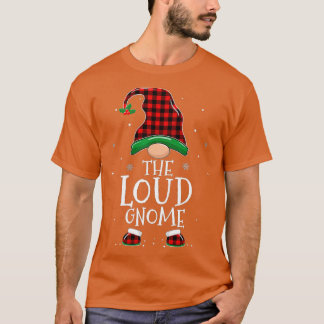 T-shirt La Famille Loud Gnome Xmas Correspondant Plaid Chr