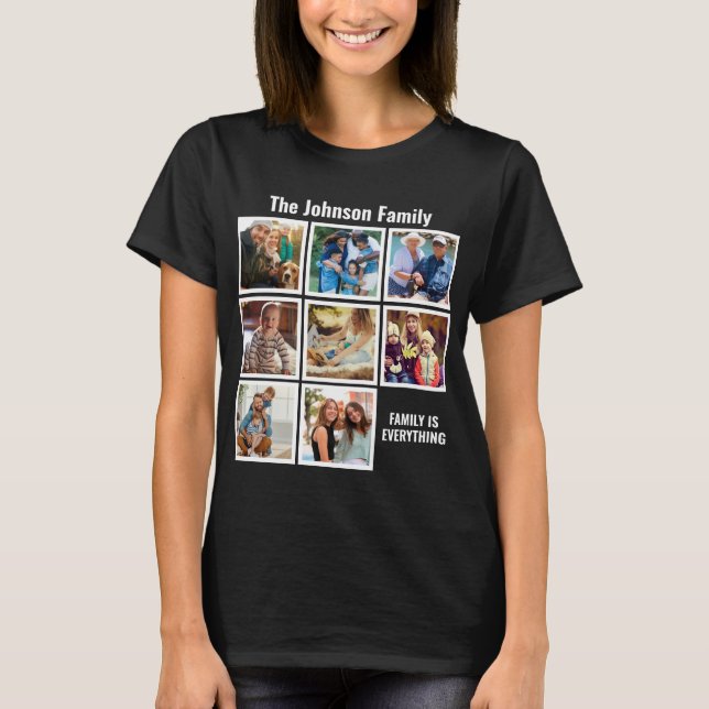 T-shirt La famille personnalisée est tout Photo Collage (Devant)