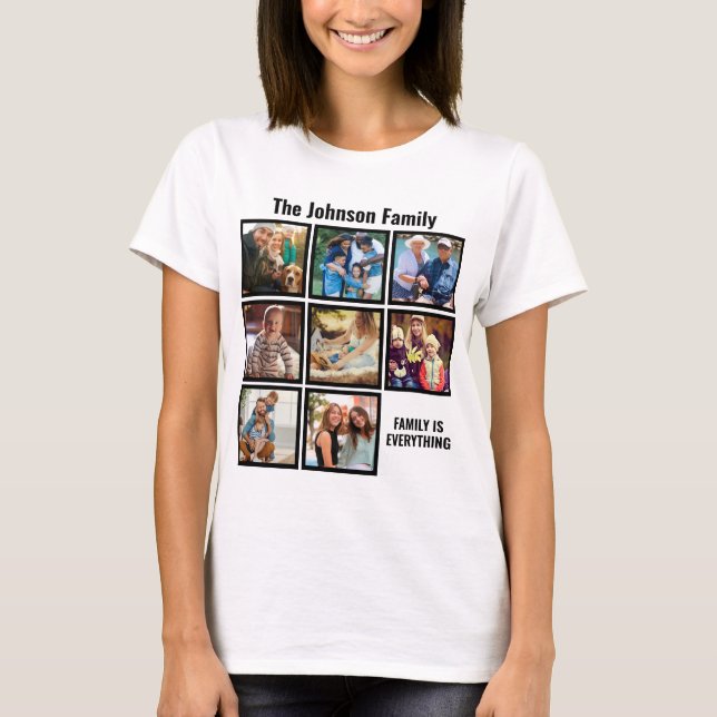 T-shirt La famille personnalisée est tout Photo Collage (Devant)