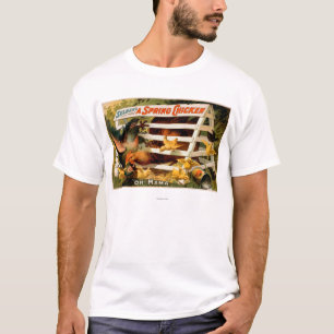 T-shirt La farce drôle de Selden, un jeu 2 de poulet de