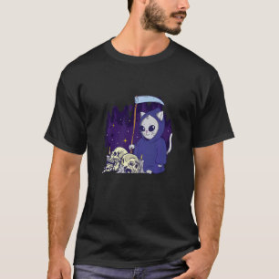 T-shirt La Faucheuse de chat Duty Vêtu Skeleton Grim Reape