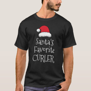 T-shirt La favorite curling de Santa Noël Curling