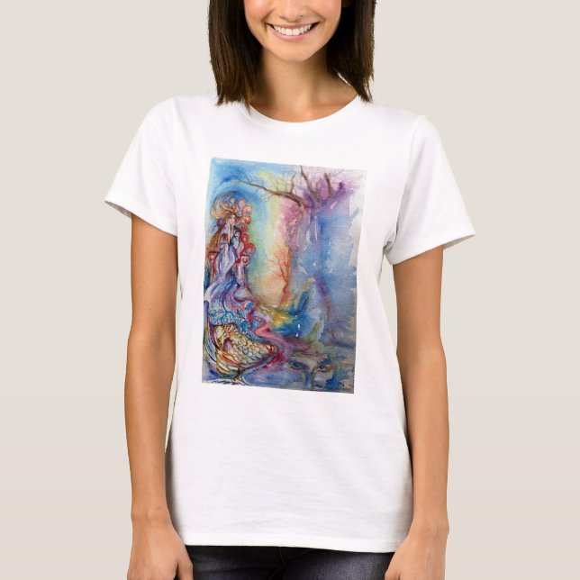 T-shirt LA FEMME DU LAC Arthurien Légende Aquarelle (Devant)