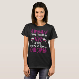 T-shirt La femme survivent sur seul le vin a besoin