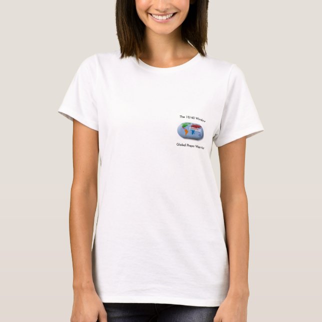 T-shirt La fenêtre de 10/40 - guerrier global de prière (Devant)