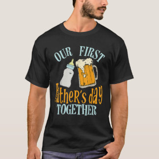 T-shirt La fête de notre premier père ensemble Papa