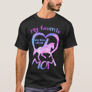 T-shirt La fête des mères Mon cavalier de cheval préféré m