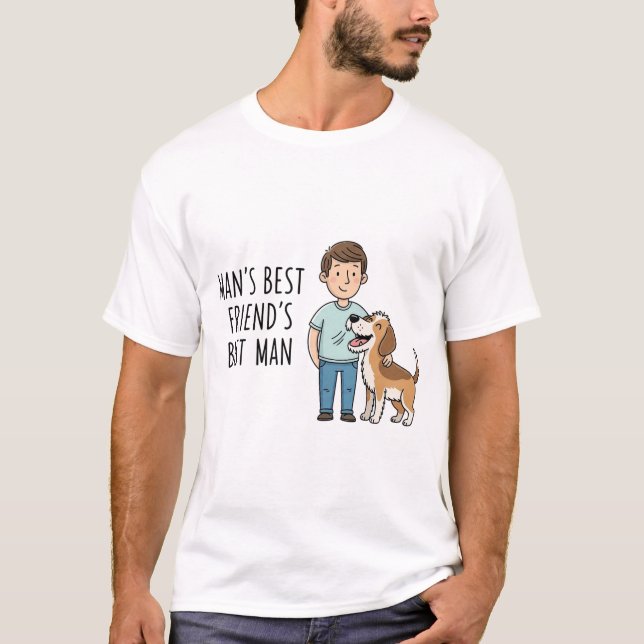 T-shirt La Fête des pères du meilleur ami de l'homme (Devant)