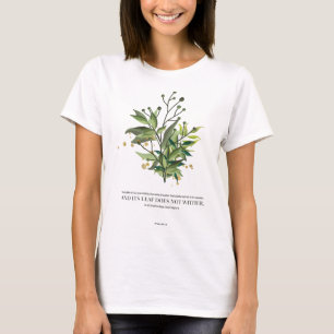T-shirt La feuille de psaume 1:3 ne s'étire pas